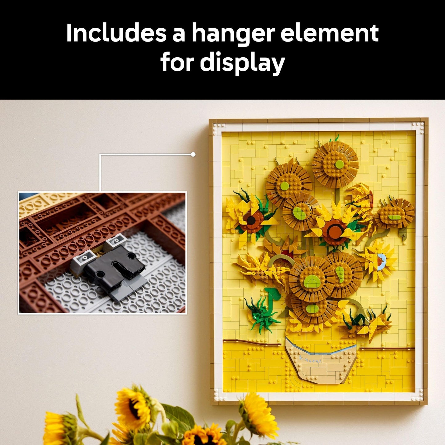 LEGO Art Vincent Van Gogh – Sunflowers Building Set for Adults - Home Decor Idea - Brick Built Painting - Gift for Birthdays - 31215 LEGO