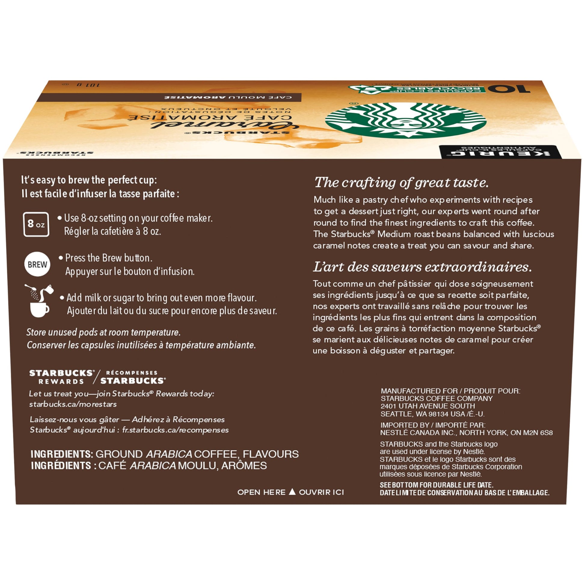 Starbucks Caramel K-Cups Single Serve Coffee Pods - 60 Count for Keurig Brewers