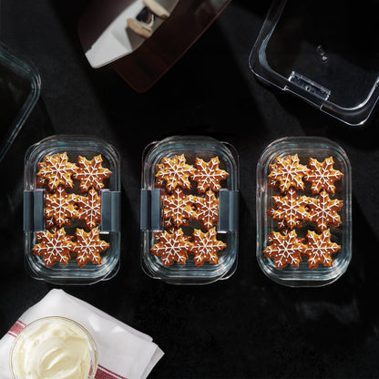 Rubbermaid Brilliance Glass Food Storage Containers, Set of 9 Food Containers with Lids (18 Pieces Total), BPA Free and Leak Proof - Available at All In One Marketplace Canada