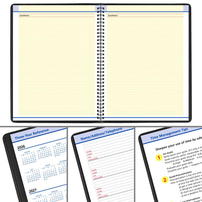 AT-A-GLANCE 2027 Appointment Book Planner, Weekly & Monthly, 13-Month Jan-Jan, 8.25" x 11", QuickNotes, Black (769500527)