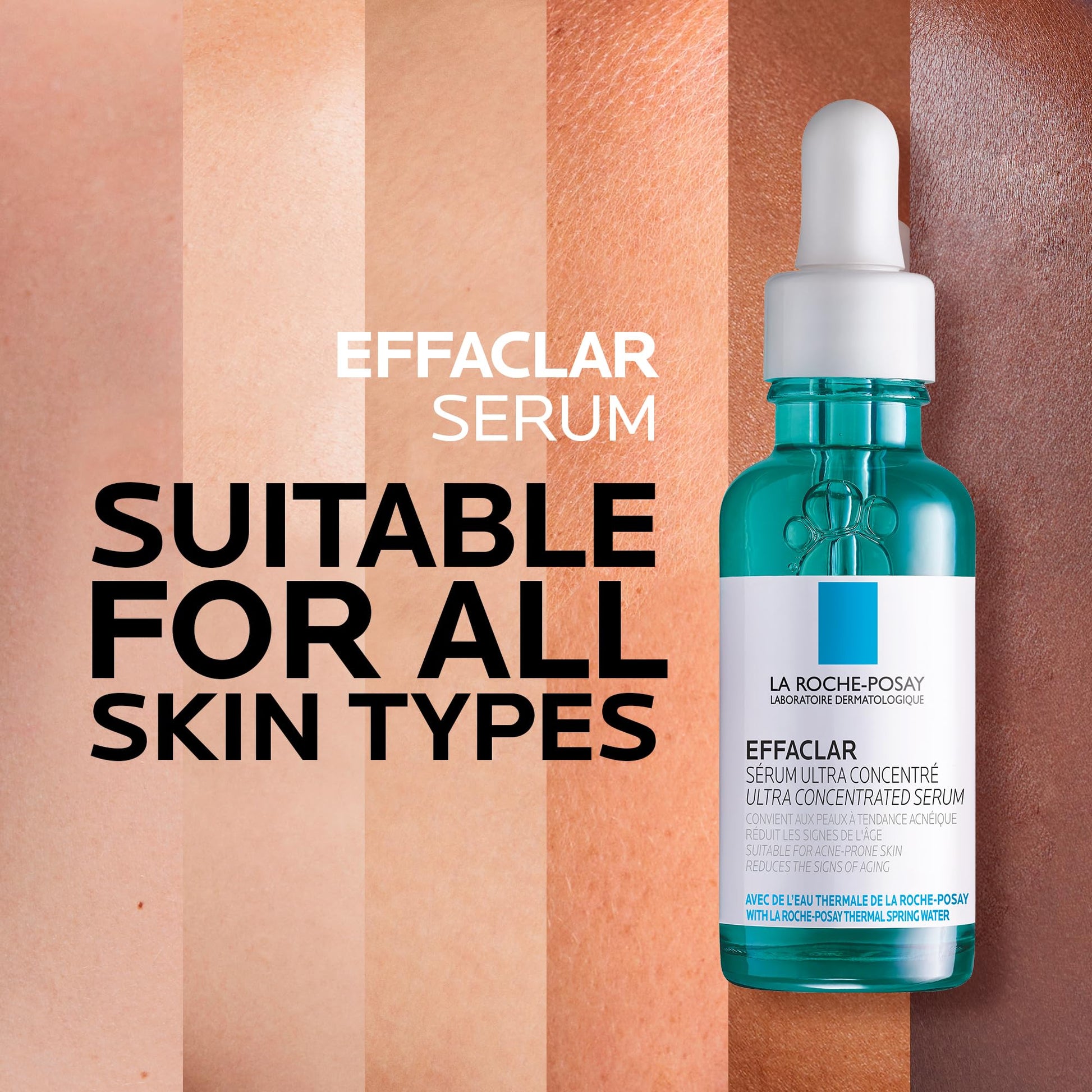 La Roche Posay Glycolic Acid Face Serum with Niacinamide & Salicylic Acid. Effaclar Ultra Concentrated Exfoliating Serum, Acne-Prone & Mature Skin, Recommended by Dermatologists, 30mL - Available at All In One Marketplace Canada