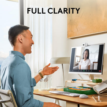 Logitech Brio 100 Full HD 1080p Webcam for Streaming and Meetings - White
