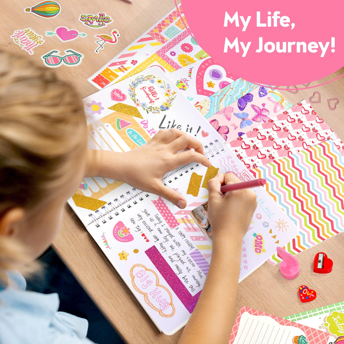 Axirata 2-Pack DIY Journal Kit for Girls, Journal Set for Tween & Teen Girls 6-8-14 Year Old, Art & Crafts Stationery Kit, Scrapbook & Diary Supplies Toy Set Birthday Christmas Ideal Gift for Girls 🍁 All In One Marketplace Canada