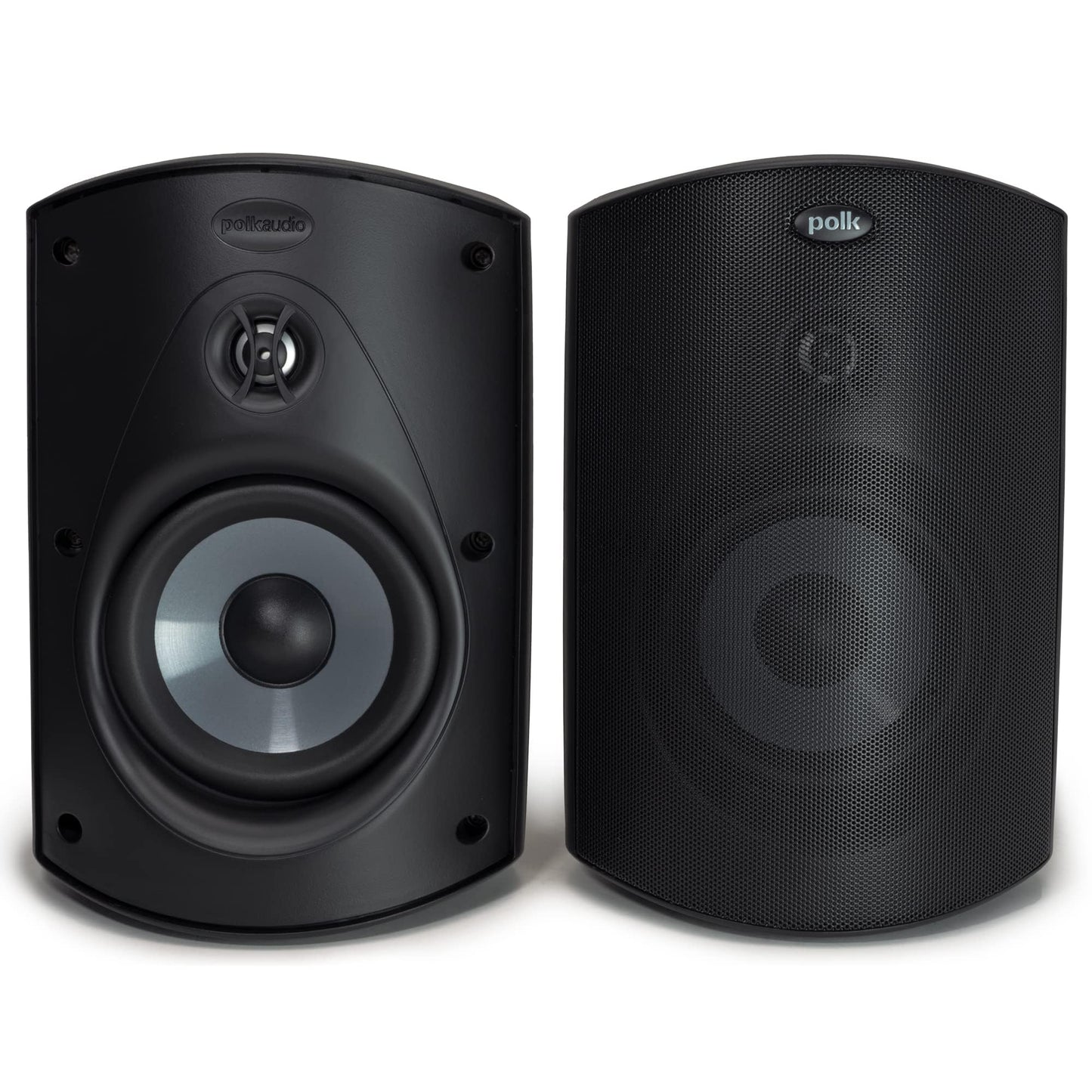 Polk Audio Atrium 6 Outdoor All-Weather Speakers with Bass Reflex Enclosure (Pair, Black), Broad Sound Coverage, Speed-Lock Mounting System Polk Audio