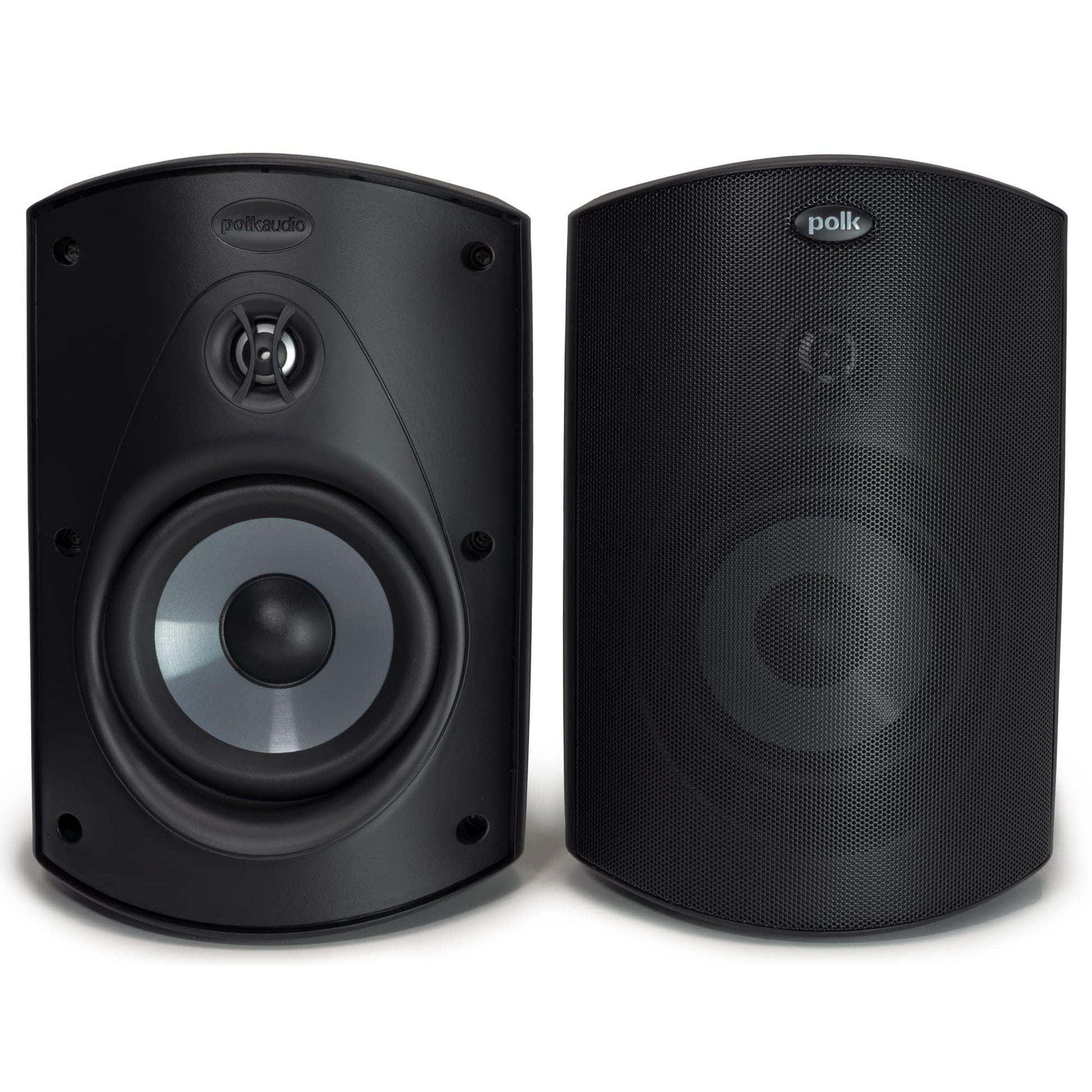 Polk Audio Atrium 6 Outdoor All-Weather Speakers with Bass Reflex Enclosure (Pair, Black), Broad Sound Coverage, Speed-Lock Mounting System Polk Audio