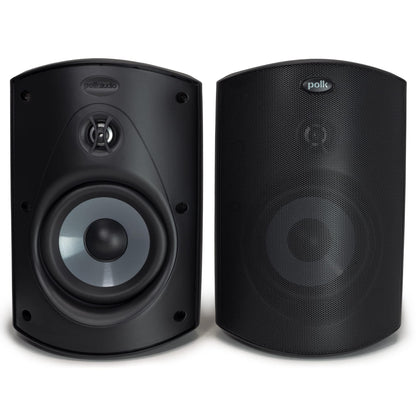 Polk Audio Atrium 6 Outdoor All-Weather Speakers with Bass Reflex Enclosure (Pair, Black), Broad Sound Coverage, Speed-Lock Mounting System Polk Audio