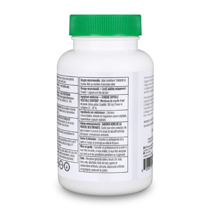 Organika Canadian-Made Vegetarian Collagen - Sourced From Natural Eggshell Membrane | For Healthier Skin, Hair, Nails and Joints - 60vcaps Organika