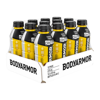 BODYARMOR SuperDrink Tropical Punch, 473 mL Bottles (12 Pack) – Sports Hydration Drink with Coconut Water, Potassium-Packed Electrolytes and Antioxidant Vitamins - Available at All In One Marketplace Canada