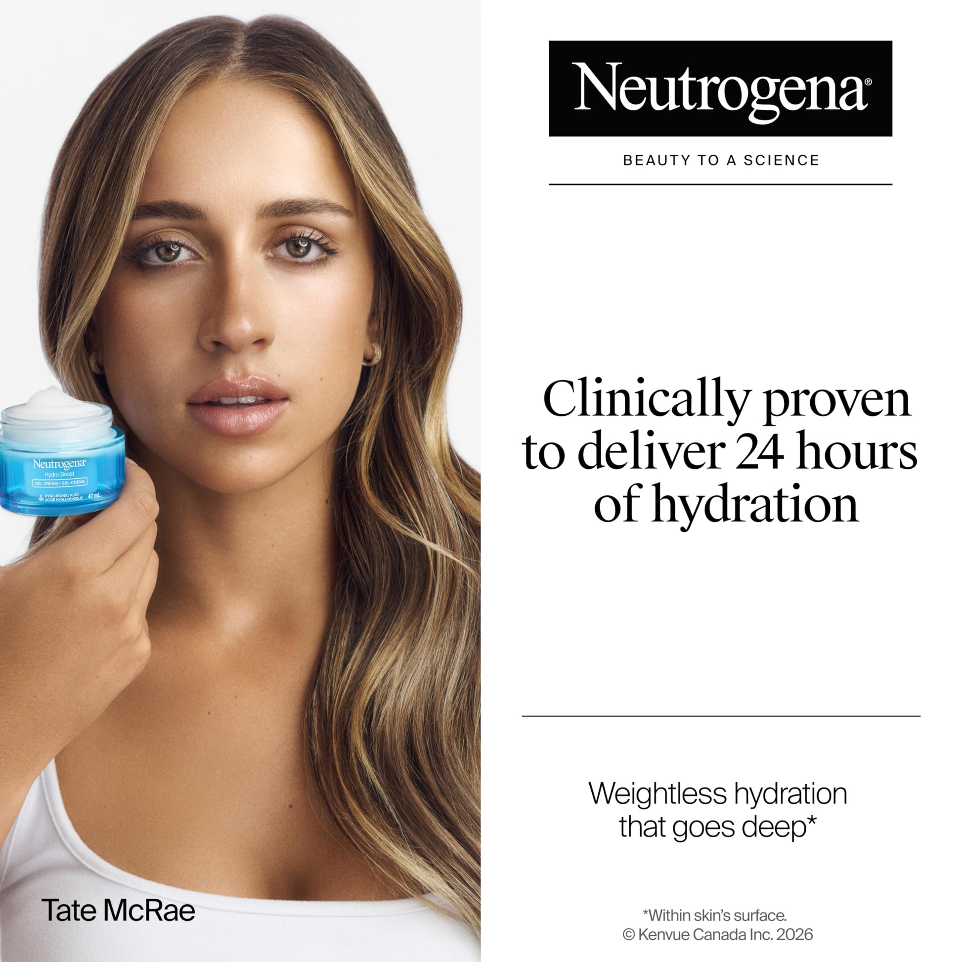 Neutrogena Hydro Boost Gel Cream Face Moisturizer - Oil-Free Facial Cream with Hyaluronic Acid for Dry Skin - Lightweight, Non-Comedogenic Daily Hydrating Formula, 47mL