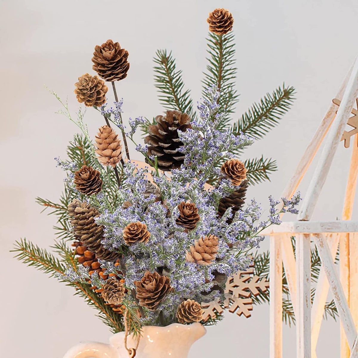Natural Pine Cones, POTWPOT 100 Pieces Christmas Pinecones Small Pine Cones Bulk Christmas Pine Cones for Crafts Christmas Party Ornament DIY Home Decoration(2-3cm) 🍁 All In One Marketplace Canada