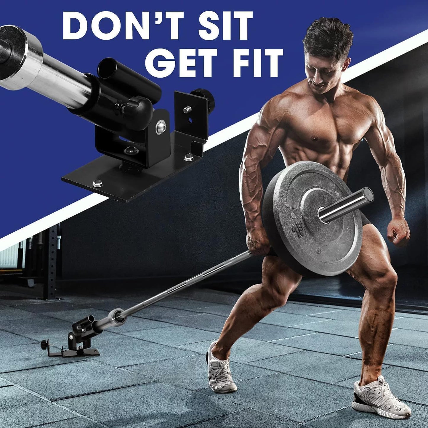 Yes4All Deluxe T-Bar Row Platform – Full 360° Swivel & Easy to Install – Fits 1” Standard and 2” Olympic Bars Yes4All