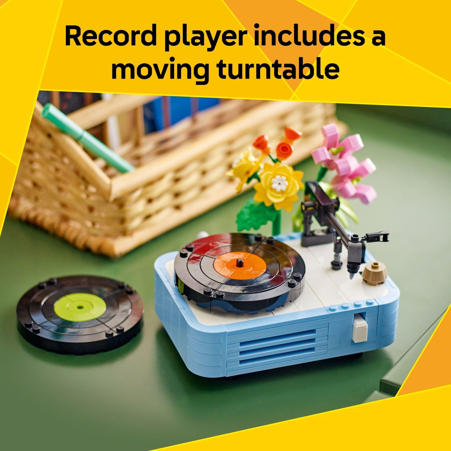 LEGO Creator 3 in 1 Record Player with Flowers - Building Toy with 3 Options, Record Player, Radio, or Microphone - Building Kit for Kids, Boys, and Girls, Ages 8+ - Gift Idea for Birthdays - 31172 🍁 All In One Marketplace Canada