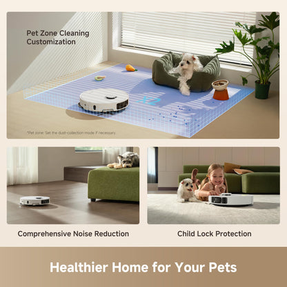 DREAME L40 Ultra Gen 2 Robot Vacuum and Mop with 25,000Pa Suction, Extendable Side Brush and Mop, All-in-One Self-Cleaning Dock, Voice & App Control, White - Available at All In One Marketplace Canada