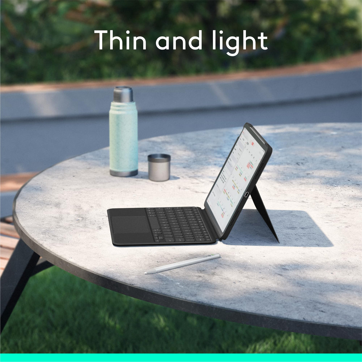 Logitech Combo Touch iPad Air 11 inch Keyboard Case - Midnight Black