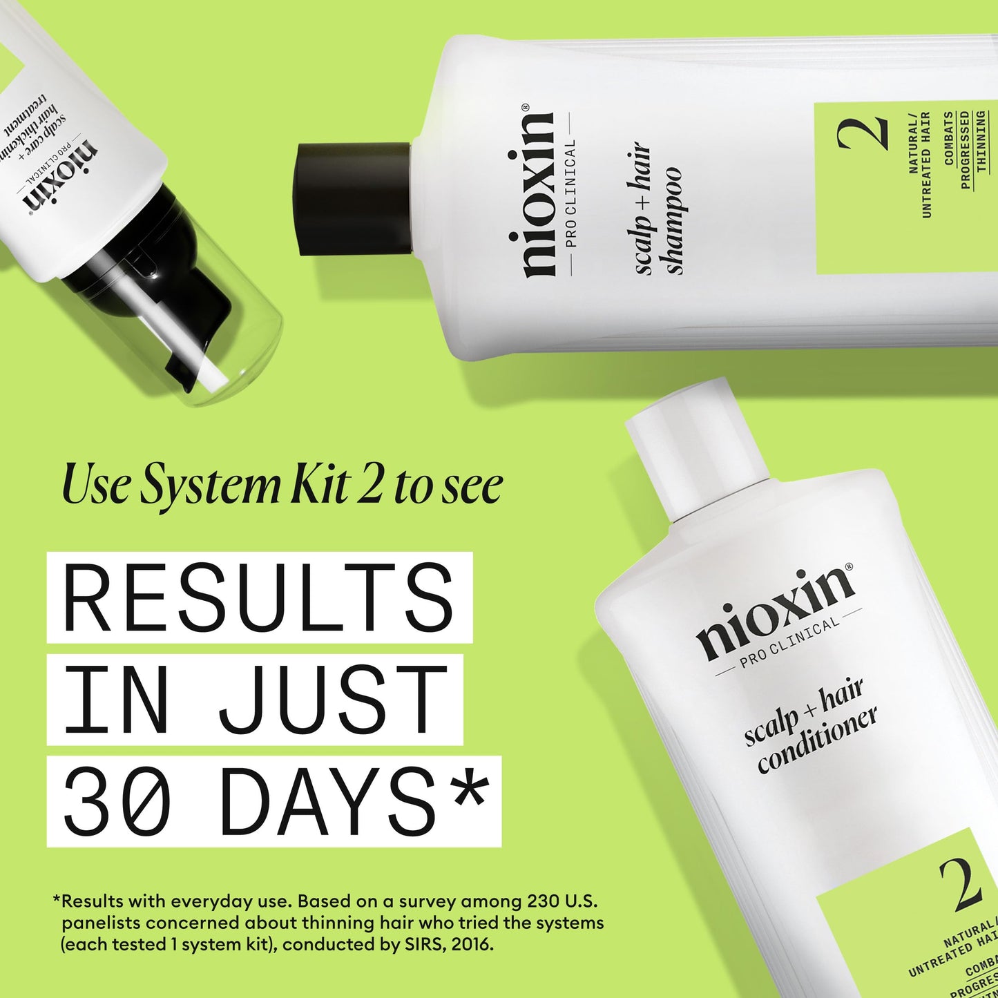 Nioxin Scalp + Hair Thickening System 2 Shampoo, For Natural Hair with Progressed Thinning, 33.8 fl oz (Packaging May Vary) - Available at All In One Marketplace Canada