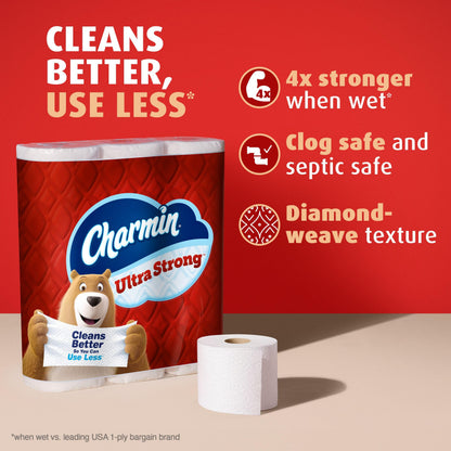 Charmin Toilet Paper Ultra Strong, 24 Mega Rolls = 96 Regular Rolls - Available at All In One Marketplace Canada