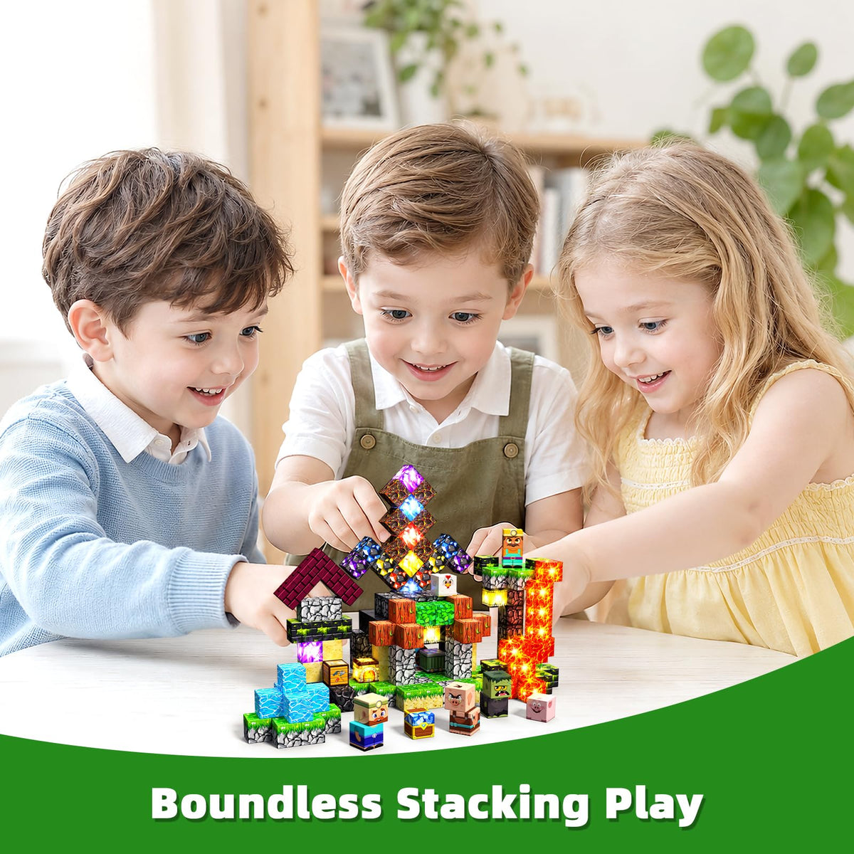 150PCS Light Up Magnetic Blocks, Building Cube Set Birthday Gifts for Kids 🍁 All In One Marketplace Canada