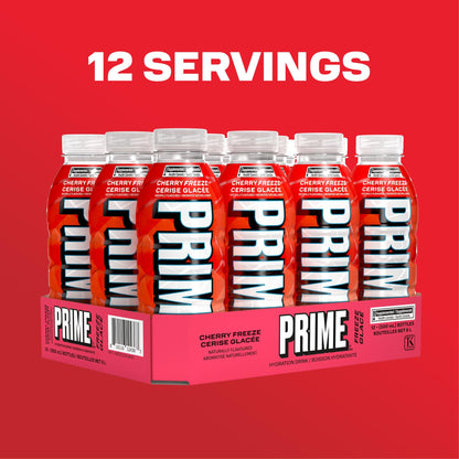 PRIME Hydration CHERRY FREEZE | Sports Drinks | Electrolyte Enhanced | B Vitamins | Antioxidants | 2g of Sugar | 500 mL | 12 Pack PRIME HYDRATION