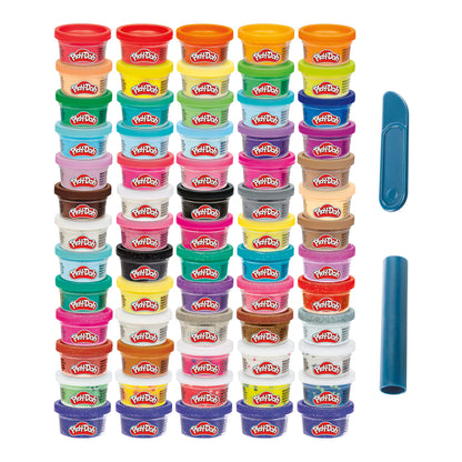 Play-Doh Ultimate Color Collection 65-Pack of Modeling Compound Christmas Stocking Stuffers,1-Oz Cans - Sapphire, Sparkle, Confetti, Metallic & Color Burst (Amazon Exclusive) Play-Doh