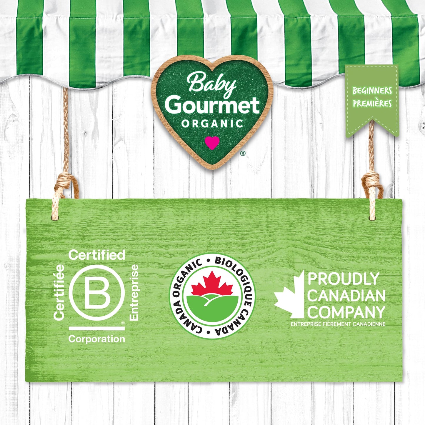 Baby Gourmet Organic Puree Baby Food Pouches - Simply Pear - No Added Sugar or Salt, Non GMO, No Fillers, Gluten Free, Kosher (128ml) 12-Pack 🍁 All In One Marketplace Canada