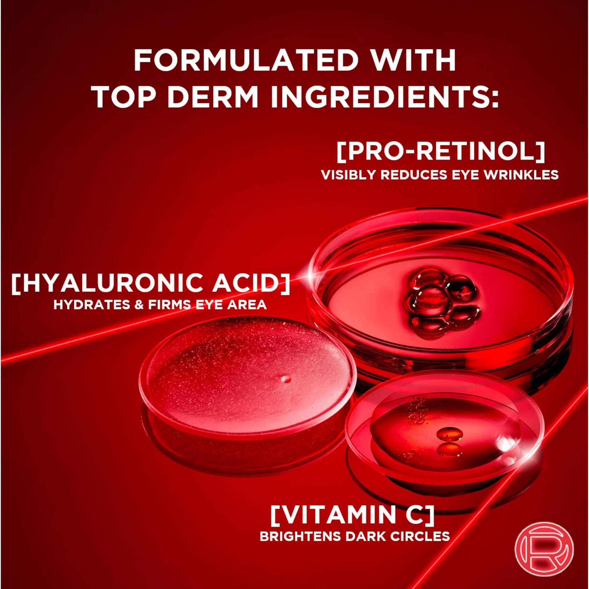 L’Oréal Paris Eye Cream For Wrinkles, with Hyaluronic Acid, Vitamin C, Under Eye Cream to Reduce Look of Wrinkles and Under-Eye Bags, Revitalift Triple Power LZR, Skincare, 15ml