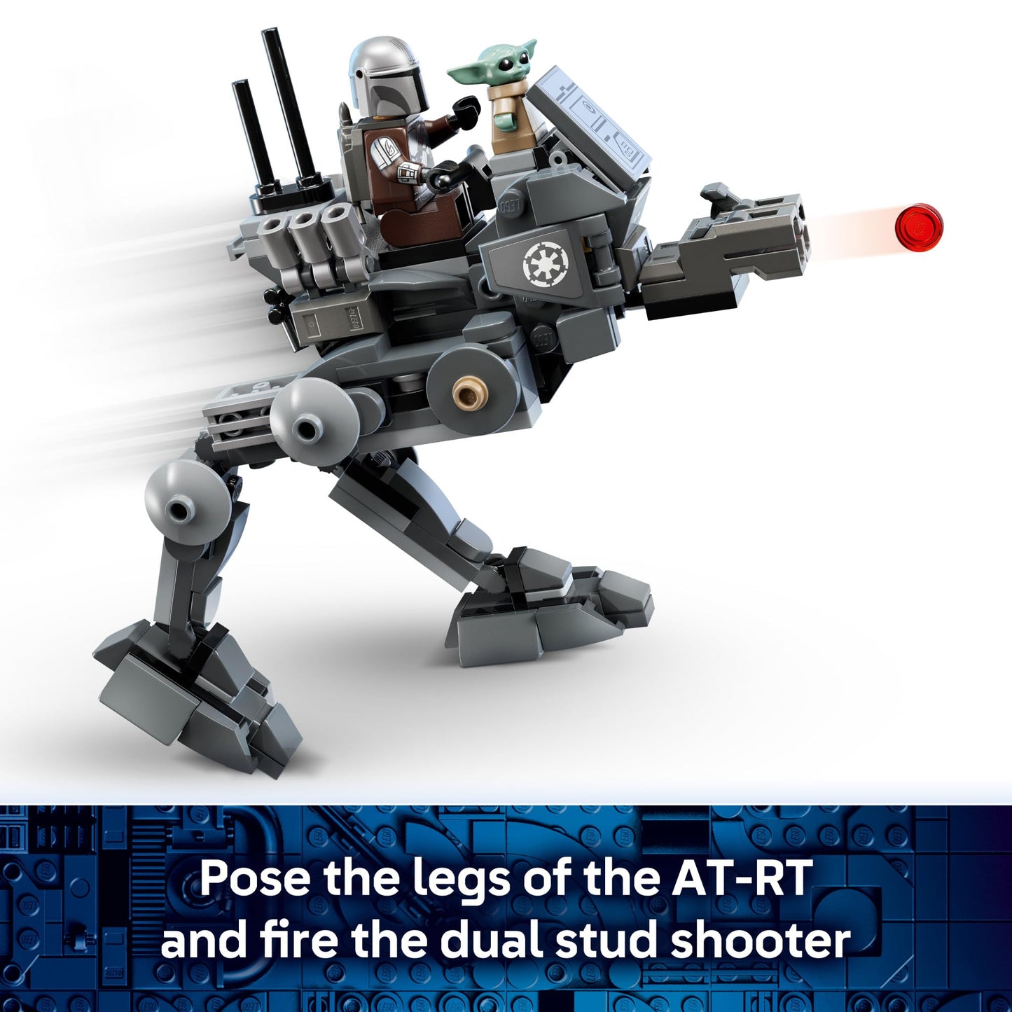 LEGO Star Wars AT-RT Attack - Building Toy for Boys & Girls, Ages 7+ - with The Mandalorian & Grogu Minifigures - Playset for Kids - Gift for Birthdays - 75444 LEGO