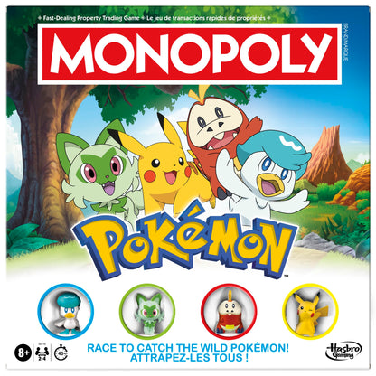 Monopoly Pokémon Edition Board Game | Ages 8 and Up | 2 to 4 Players | Kids Games for Pokémon Fans | Fun Family Games| 45 Mins. Avg. (English & French) 🍁 All In One Marketplace Canada