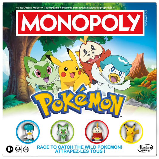 Monopoly Pokémon Edition Board Game | Ages 8 and Up | 2 to 4 Players | Kids Games for Pokémon Fans | Fun Family Games| 45 Mins. Avg. (English & French) 🍁 All In One Marketplace Canada