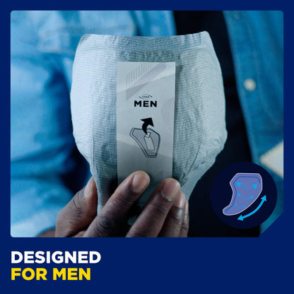 TENA Men Incontinence, Discrete Disposable, Guards, Comfortable Fit, Maximum Absorbency Protection, Universal Fit, 48 Count