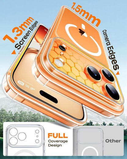 TOCOL Clear Case for iPhone 17 Pro Max, Upgraded Full Camera Protection, Compatible with Magsafe, Shockproof Magnetic Phone Case for 17 ProMax 6.9 inch, Anti-Yellowing (Clear)