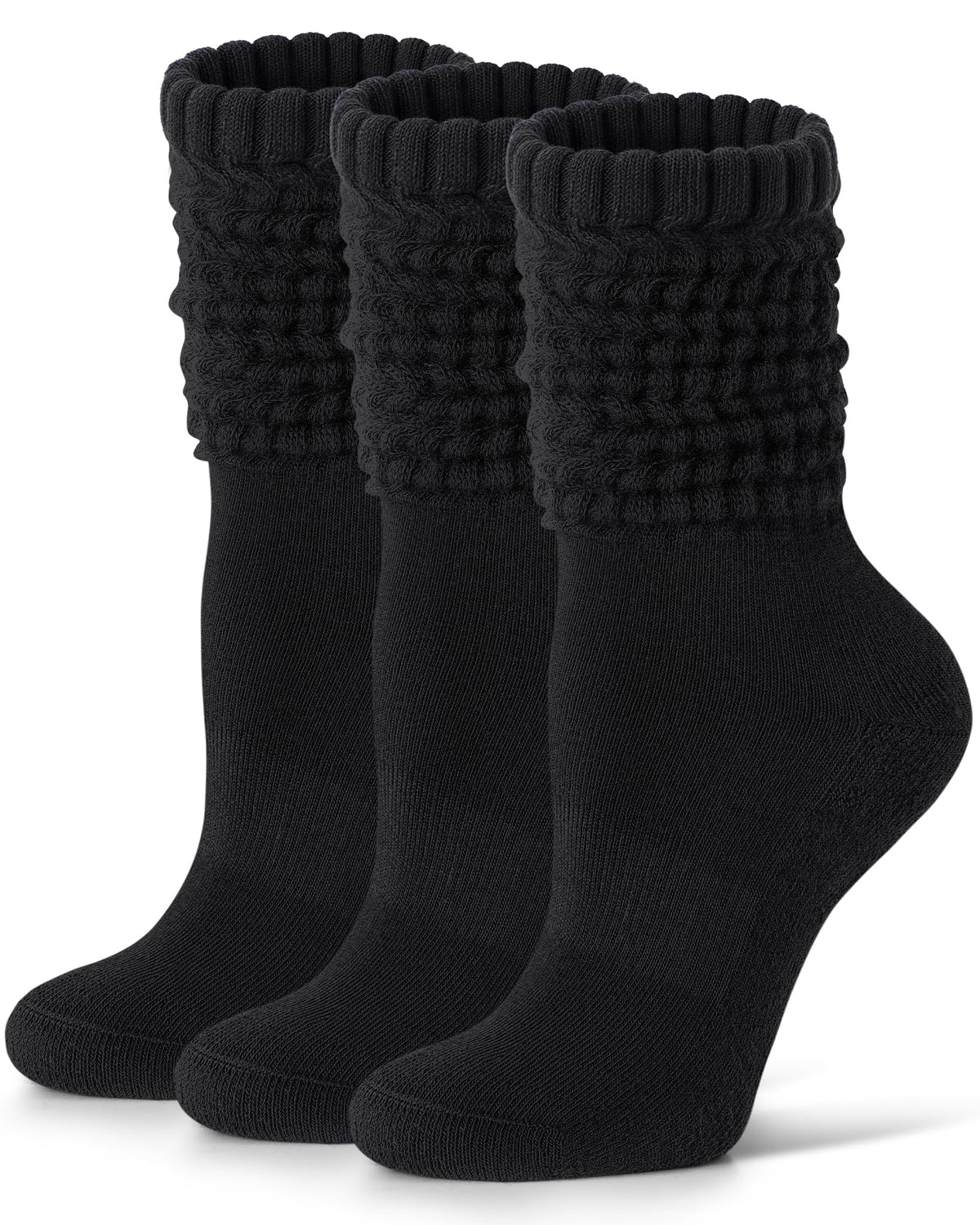 Fitrell Slouch Socks for Women, Knee High Scrunch Tube Boot Socks 3 Pairs 🍁 All In One Marketplace Canada