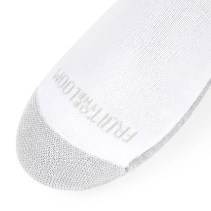 Fruit of the Loom mens 12 Pair Pack Dual Defense Cushioned Socks, White/Grey, 6-12 Fruit of the Loom