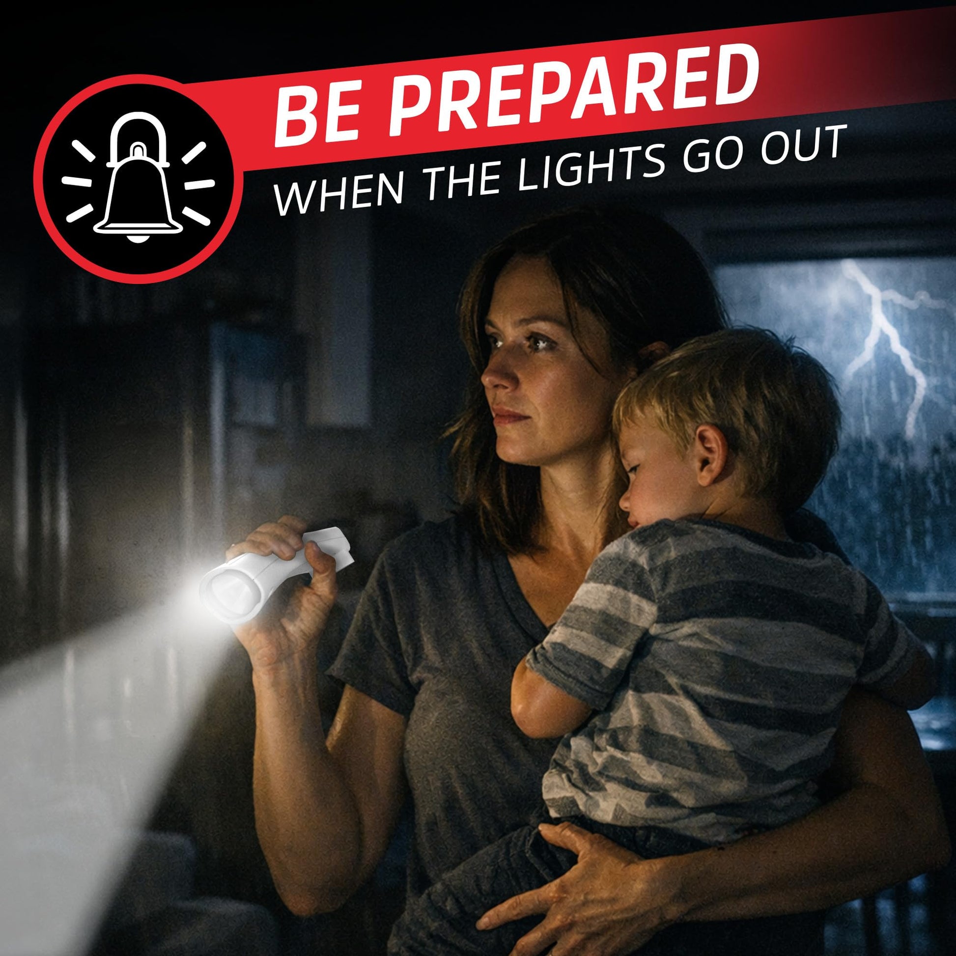 Energizer Weatheready Rechargeable Compact Handheld Light, Plug-in Rechargeable LED Light, Automatic Turn-On Emergency Flashlight, Built-in Rechargeable Battery Included, 3 Count