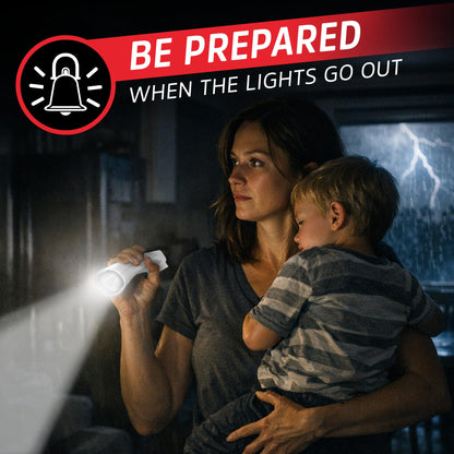 Energizer Weatheready Rechargeable Compact Handheld Light, Plug-in Rechargeable LED Light, Automatic Turn-On Emergency Flashlight, Built-in Rechargeable Battery Included, 3 Count