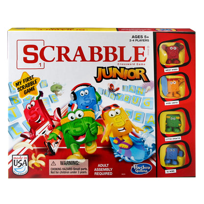 Hasbro Gaming Scrabble Junior Board Game | 2-4 Players | Family Educational Word Games for Kids | Back to School Gifts for Classroom | Ages 5+ Hasbro Gaming