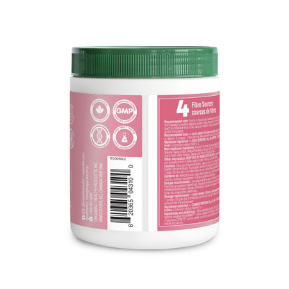 Organika Canadian-Made Belli Bliss Fibre | High Fibre Blend, 4 Diverse Sources of Fibre | Supports Digestive Health, Constipation Relief, Weight Control - Raspberry, 450g 🍁 All In One Marketplace Canada