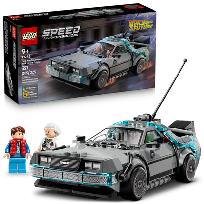 LEGO Speed Champions Time Machine from Back to The Future Building Toy for Kids - Pretend Play & Display Car Toy W/2 Build Modes for Boys & Girls, Ages 9+ - Gift Ideas for Birthdays & Fans - 77256