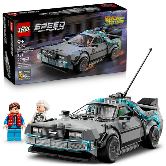 LEGO Speed Champions Time Machine from Back to The Future Building Toy for Kids - Pretend Play & Display Car Toy W/2 Build Modes for Boys & Girls, Ages 9+ - Gift Ideas for Birthdays & Fans - 77256