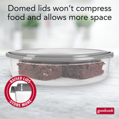 GoodCook EveryWare Extra Large 12 inch Round Container 2 pack, BPA Free