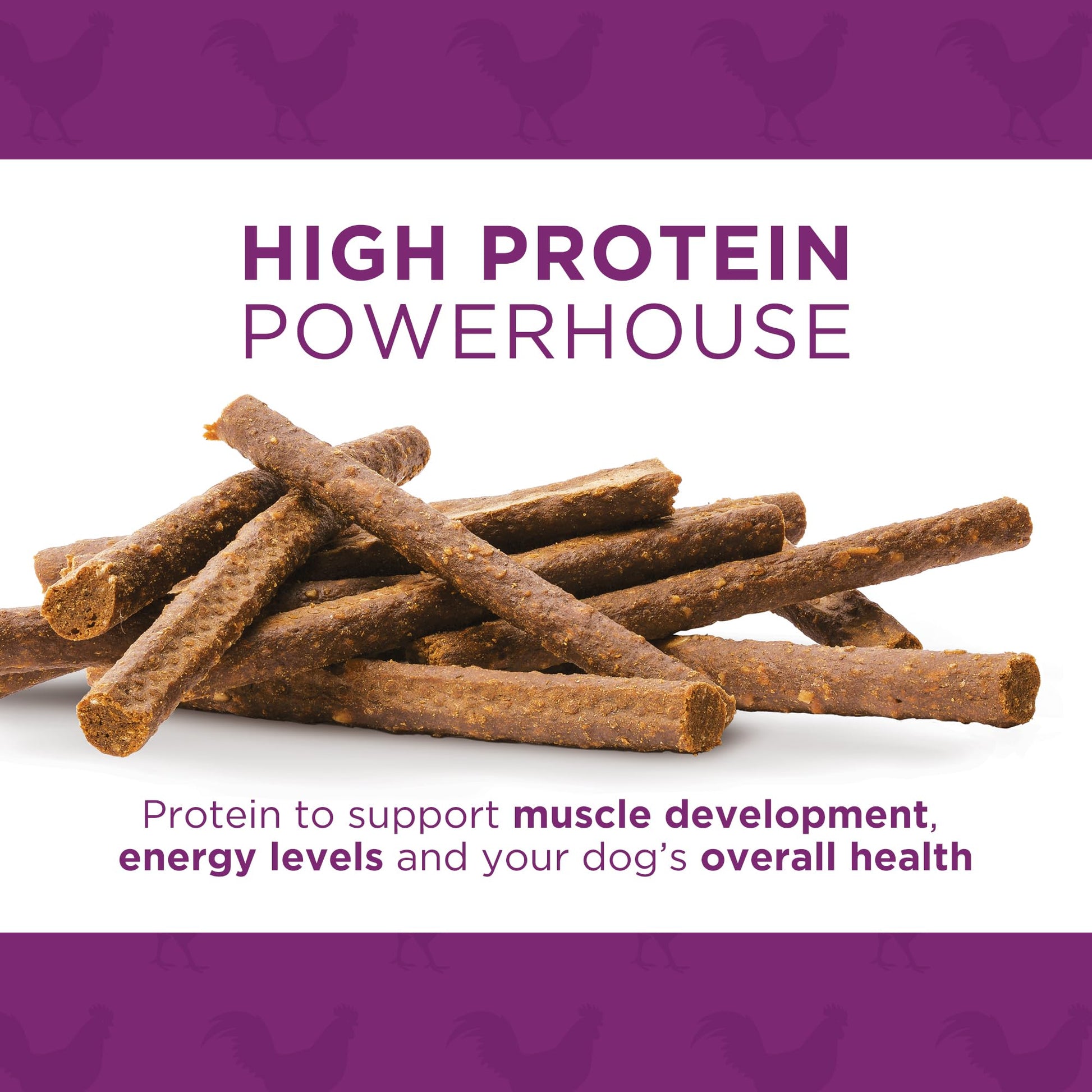 Dog Delights Chewy Chicken Sticks, All Natural & Preservative Free Training Dog Treats - 1.25 kg Dog Delights