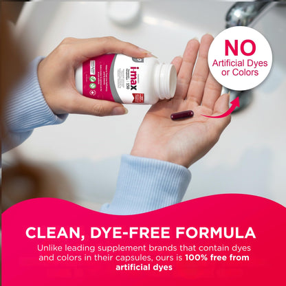 Pharmaris i-max Polysaccharide Iron Complex, 150 mg Elemental Iron Supplement for Treatment and Prevention of Iron Deficiency Anemia, 250 mg Vitamin C, 1000 mcg Vitamin B12, No Artificial Dyes, Vegan, 100 Capsules - Available at All In One Marketplace Canada