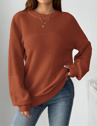 Zeagoo Winter Sweaters for Women Orange Crewneck Oversized Pullover 🍁 All In One Marketplace Canada