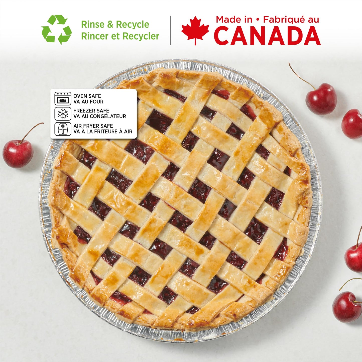 Starfrit 50-Pack Aluminum Pie Plates, 9", Disposable, Oven & Freezer Safe Starfrit