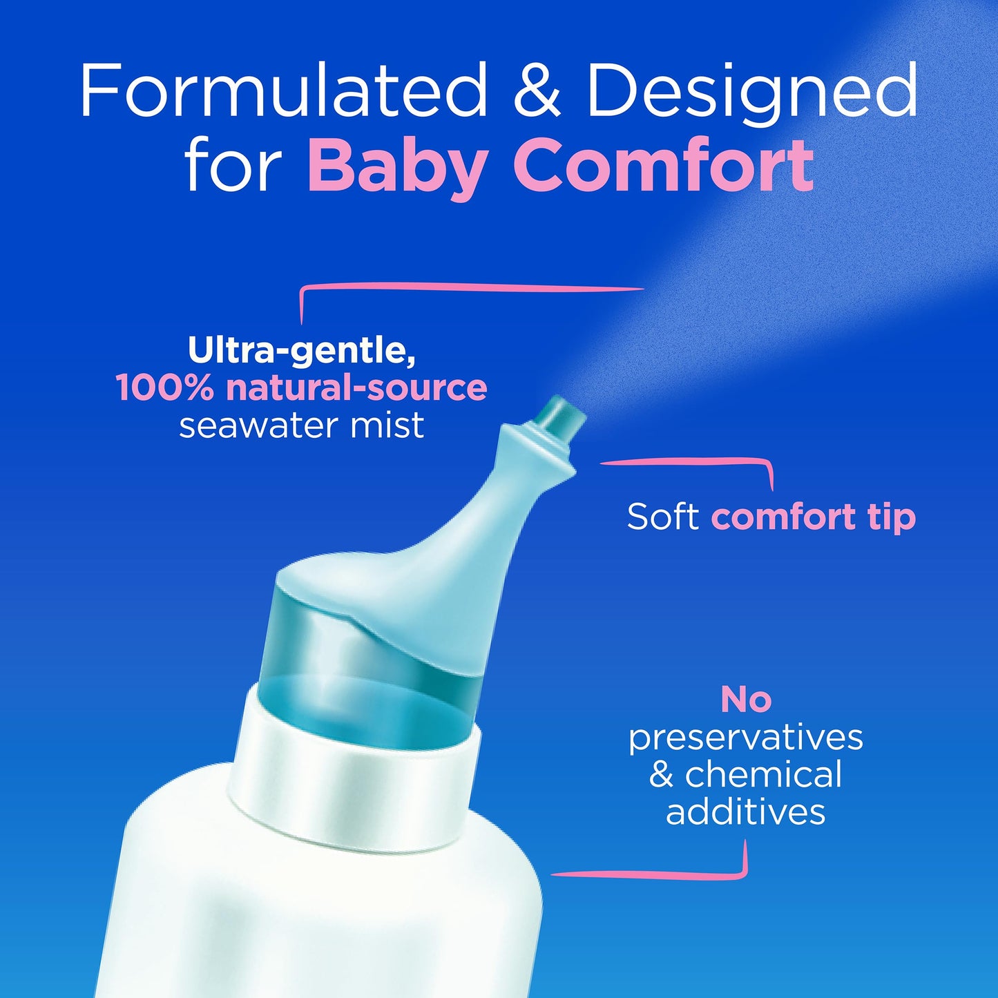 hydraSense Ultra-Gentle Mist Nasal Spray, Baby Nasal Care, 100% Natural Sourced Seawater, Preservative-Free, 210 mL 🍁 All In One Marketplace Canada