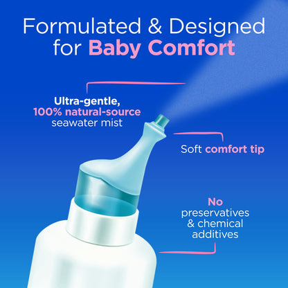 hydraSense Ultra-Gentle Mist Nasal Spray, Baby Nasal Care, 100% Natural Sourced Seawater, Preservative-Free, 210 mL 🍁 All In One Marketplace Canada