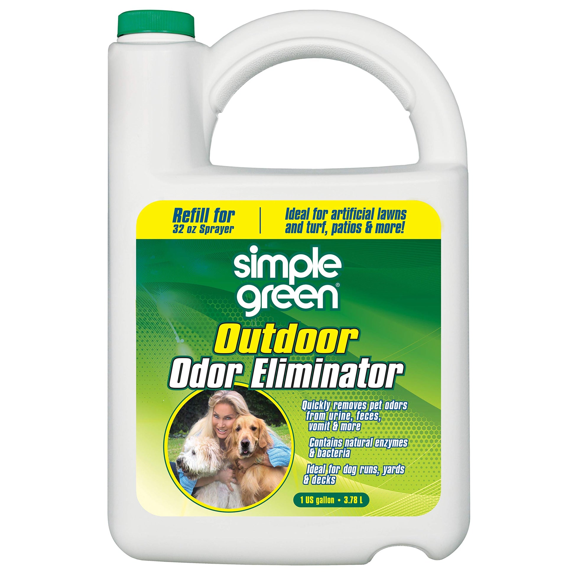 Simple Green Outdoor Odor Eliminator for Pets, Dogs, 1 Gallon Refill - Ideal for Artificial Lawns & Patio, Milky White SIMPLE GREEN