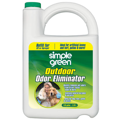 Simple Green Outdoor Odor Eliminator for Pets, Dogs, 1 Gallon Refill - Ideal for Artificial Lawns & Patio, Milky White SIMPLE GREEN