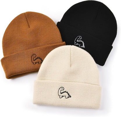 FURTALK Baby Beanie Cute Toddler Winter Hat Knit Boys Girls Warm 3 Pack Kids Embroidered Beanies Cap for 0-3 Years 🍁 All In One Marketplace Canada