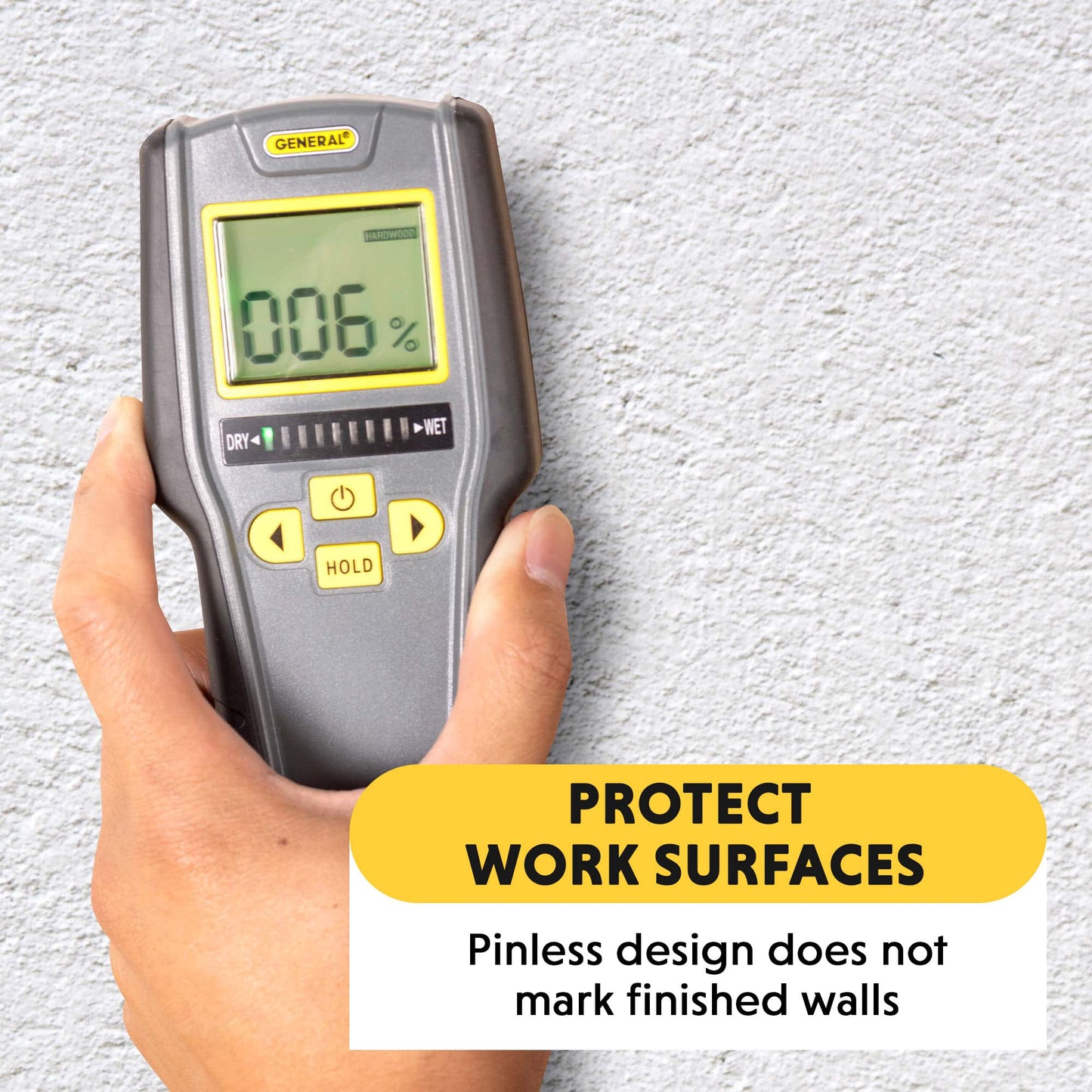 General Tools MMD7NP Moisture Meter, Pinless, Digital LCD with Tricolor Bar Graph General Tools