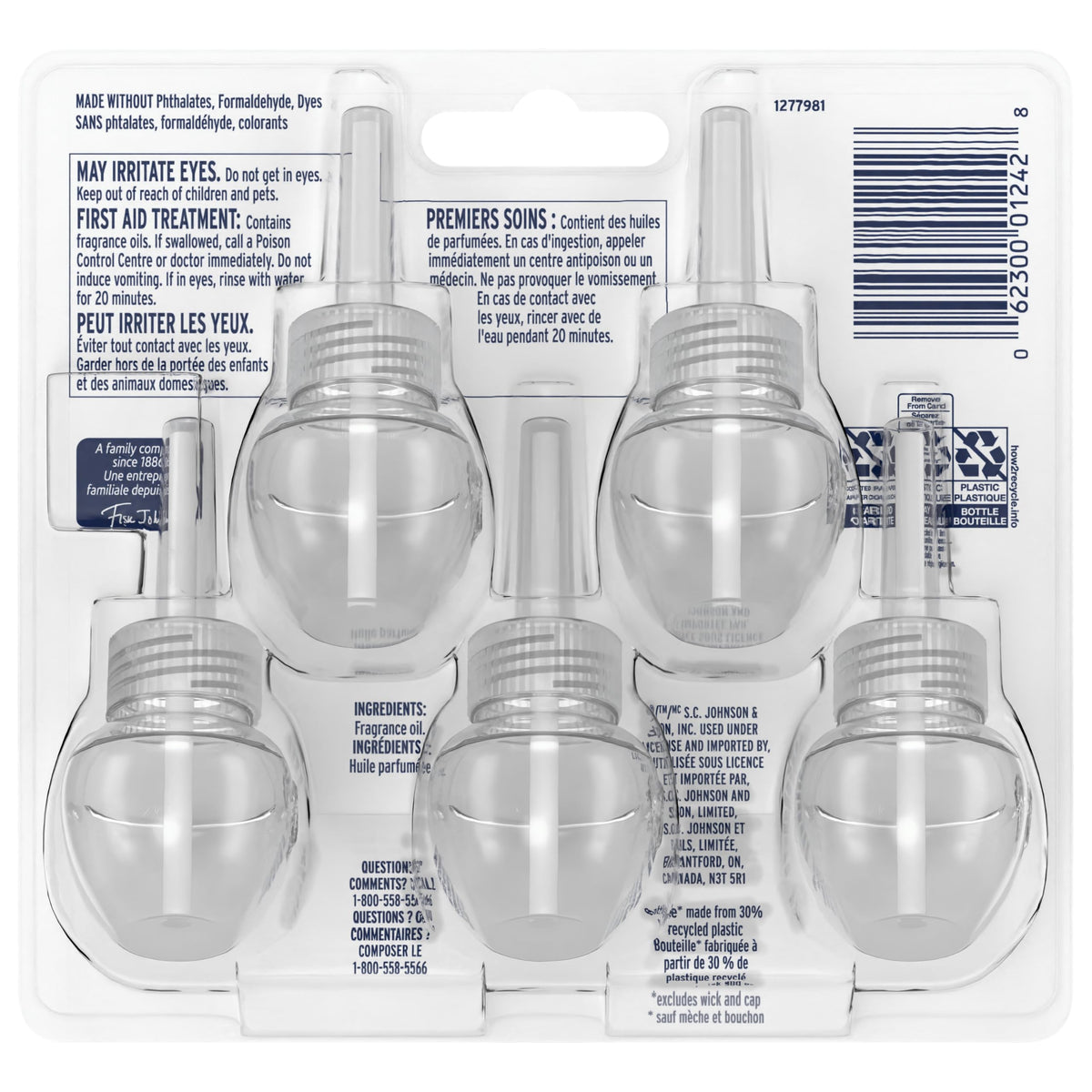 Glade® Holiday Plugins Scented Oil Refill, Very Merry Vanilla™, 5 Refills 🍁 All In One Marketplace Canada